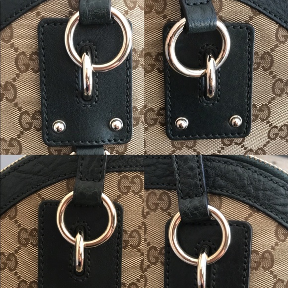🔥SOLD🔥 GUCCI Guccissima GG leather trim Satchel - Picture 5 of 8